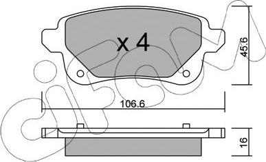 Cifam 822-1112-0 - Тормозные колодки, дисковые, комплект autosila-amz.com