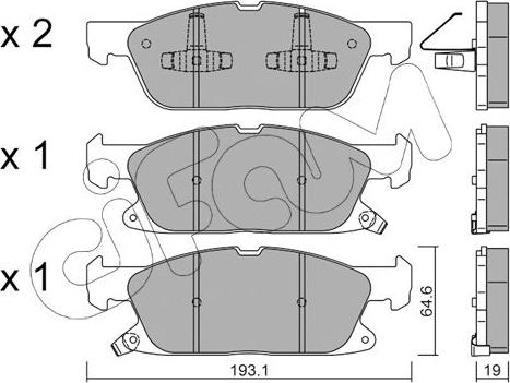 Cifam 822-1117-0 - Тормозные колодки, дисковые, комплект autosila-amz.com