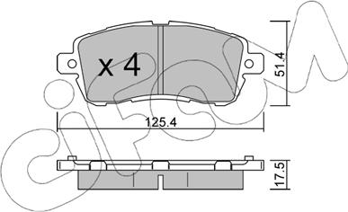 Cifam 822-1185-0 - Тормозные колодки, дисковые, комплект autosila-amz.com