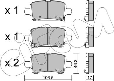 Cifam 822-1180-0 - Тормозные колодки, дисковые, комплект autosila-amz.com