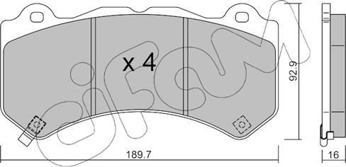 Cifam 822-1182-0 - Тормозные колодки, дисковые, комплект autosila-amz.com