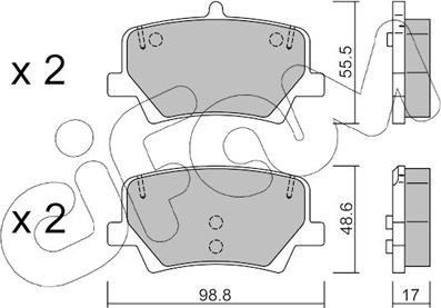 Cifam 822-1187-0 - Комплект тормозных колодок, дисковый тормоз autosila-amz.com