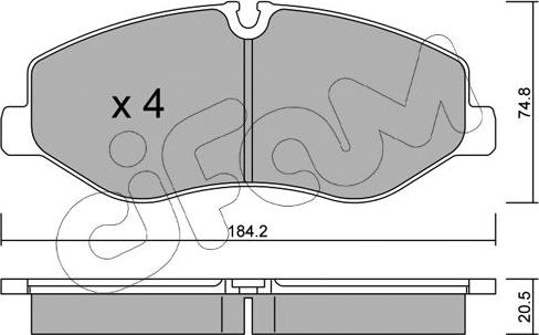 Cifam 822-1139-0 - Тормозные колодки, дисковые, комплект autosila-amz.com