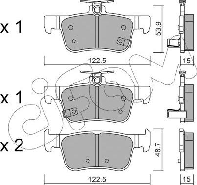 Cifam 822-1131-0 - Тормозные колодки, дисковые, комплект autosila-amz.com