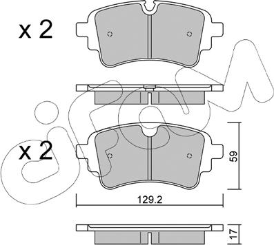 Cifam 822-1129-1 - Тормозные колодки, дисковые, комплект autosila-amz.com