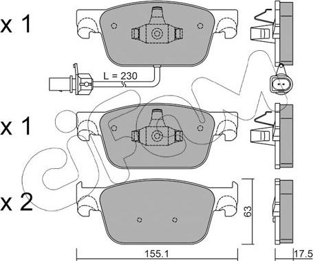 Cifam 822-1125-0 - Тормозные колодки, дисковые, комплект autosila-amz.com