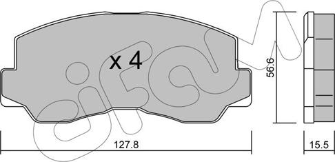 Cifam 822-112-0 - Тормозные колодки, дисковые, комплект autosila-amz.com