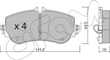 Cifam 822-1175-0 - Тормозные колодки, дисковые, комплект autosila-amz.com