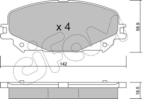 Cifam 822-1176-0 - Тормозные колодки, дисковые, комплект autosila-amz.com