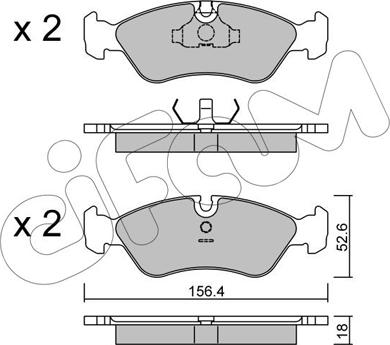 Cifam 822-117-0 - Тормозные колодки, дисковые, комплект autosila-amz.com