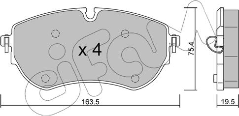 Cifam 822-1172-0 - Тормозные колодки, дисковые, комплект autosila-amz.com