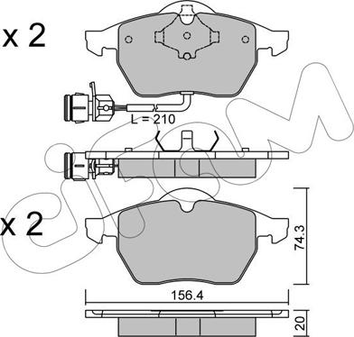 Cifam 822-181-0 - Тормозные колодки, дисковые, комплект autosila-amz.com