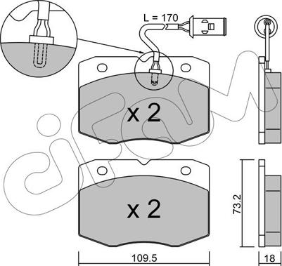 Cifam 822-139-0 - Тормозные колодки, дисковые, комплект autosila-amz.com