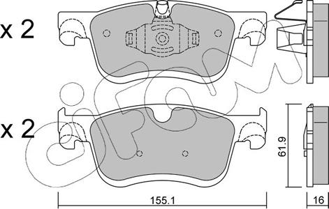 Cifam 822-1349-0 - Тормозные колодки, дисковые, комплект autosila-amz.com