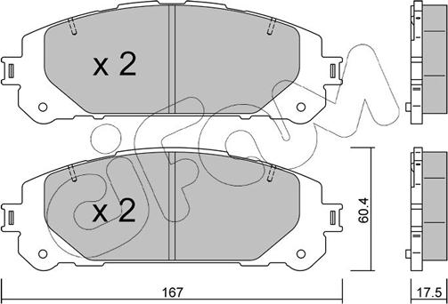 Cifam 822-1367-0 - Тормозные колодки, дисковые, комплект autosila-amz.com