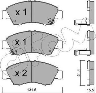 Cifam 822-138-0 - Тормозные колодки, дисковые, комплект autosila-amz.com