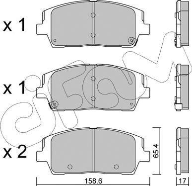 Cifam 822-1244-0 - Тормозные колодки, дисковые, комплект autosila-amz.com