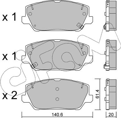 Cifam 822-1241-0 - Тормозные колодки, дисковые, комплект autosila-amz.com