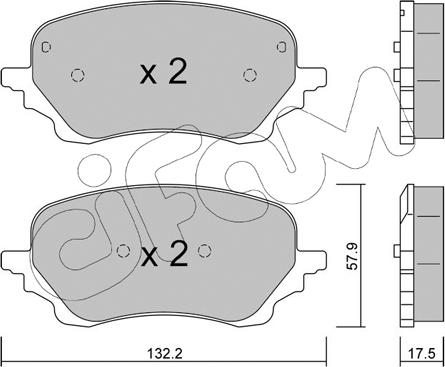 Cifam 822-1247-0 - Тормозные колодки, дисковые, комплект autosila-amz.com