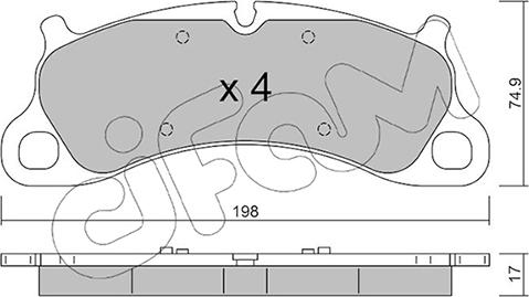 Cifam 822-1255-0 - Тормозные колодки, дисковые, комплект autosila-amz.com