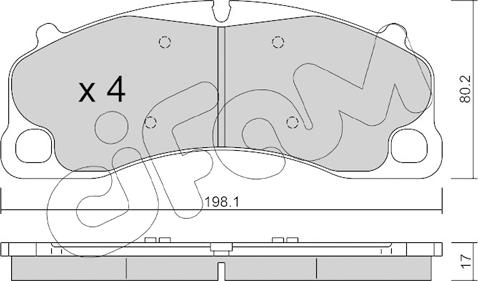 Cifam 822-1256-0 - Тормозные колодки, дисковые, комплект autosila-amz.com