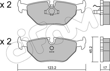 Cifam 822-125-0 - Тормозные колодки, дисковые, комплект autosila-amz.com