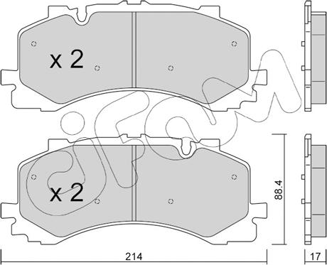 Cifam 822-1252-0 - Тормозные колодки, дисковые, комплект autosila-amz.com