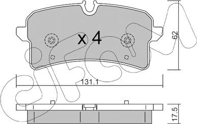 Cifam 822-1261-0 - Тормозные колодки, дисковые, комплект autosila-amz.com