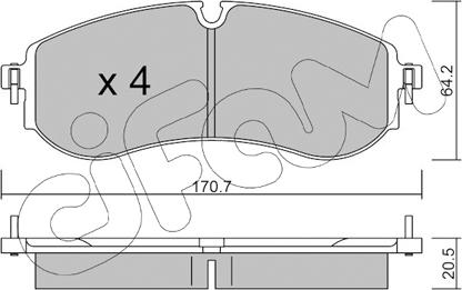 Cifam 822-1263-0 - Тормозные колодки, дисковые, комплект autosila-amz.com