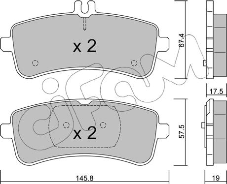 Cifam 822-1200-0 - Тормозные колодки, дисковые, комплект autosila-amz.com