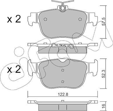 Cifam 822-1281-0 - Тормозные колодки, дисковые, комплект autosila-amz.com