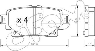 Cifam 822-1229-0 - Комплект тормозных колодок, дисковый тормоз autosila-amz.com