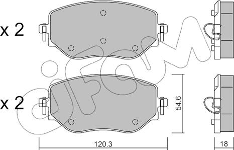 Cifam 822-1225-0 - Тормозные колодки, дисковые, комплект autosila-amz.com