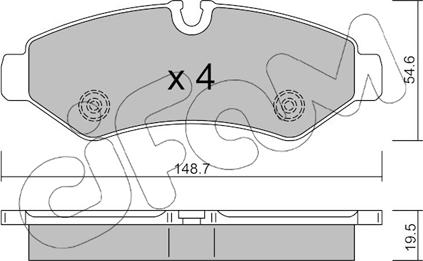 Cifam 822-1275-0 - Тормозные колодки, дисковые, комплект autosila-amz.com