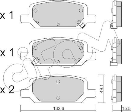 Cifam 822-1278-0 - Тормозные колодки, дисковые, комплект autosila-amz.com