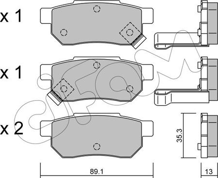 Cifam 822-170-1 - Тормозные колодки, дисковые, комплект autosila-amz.com