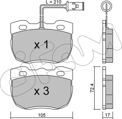 Cifam 822-177-0 - Тормозные колодки, дисковые, комплект autosila-amz.com