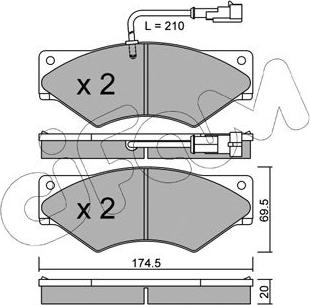 Cifam 822-849-1 - Тормозные колодки, дисковые, комплект autosila-amz.com