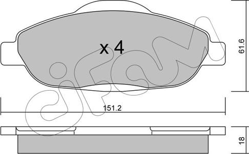 Cifam 822-804-0 - Тормозные колодки, дисковые, комплект autosila-amz.com