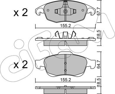 Cifam 822-800-0 - Тормозные колодки, дисковые, комплект autosila-amz.com