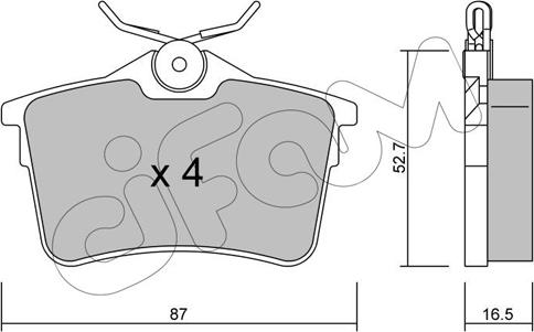 Cifam 822-816-0 - Тормозные колодки, дисковые, комплект autosila-amz.com