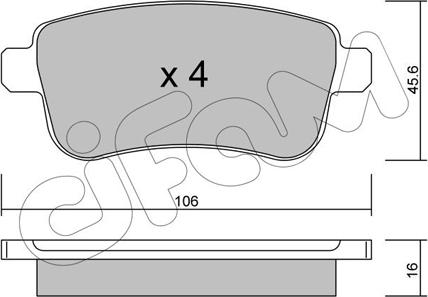 Cifam 822-818-0 - Тормозные колодки, дисковые, комплект autosila-amz.com