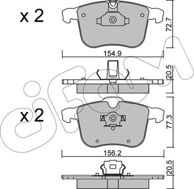 Cifam 822-813-0 - Тормозные колодки, дисковые, комплект autosila-amz.com