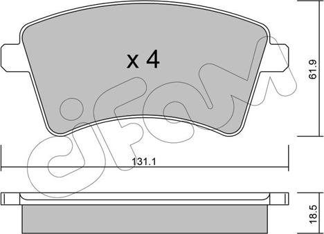 Cifam 822-812-0 - Тормозные колодки, дисковые, комплект autosila-amz.com