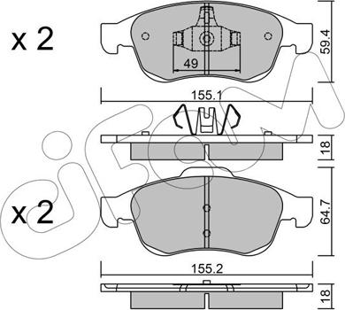 Cifam 822-817-0 - Тормозные колодки, дисковые, комплект autosila-amz.com