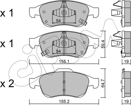 Cifam 822-817-2 - Тормозные колодки, дисковые, комплект autosila-amz.com