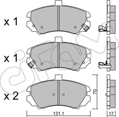 Cifam 822-884-0 - Тормозные колодки, дисковые, комплект autosila-amz.com