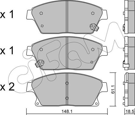 Cifam 822-839-0 - Тормозные колодки, дисковые, комплект autosila-amz.com