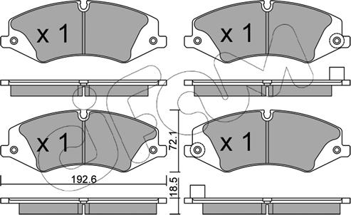 Cifam 822-836-6 - Тормозные колодки, дисковые, комплект autosila-amz.com