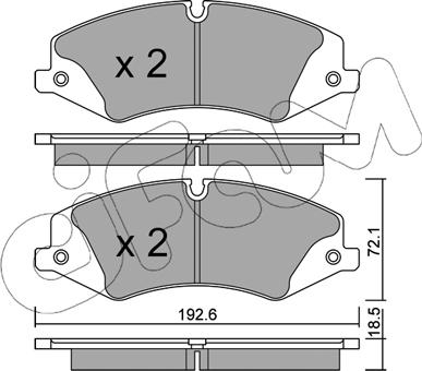 Cifam 822-836-0 - Тормозные колодки, дисковые, комплект autosila-amz.com